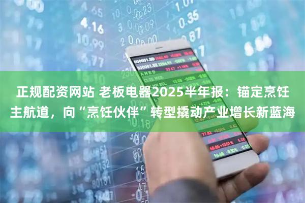 正规配资网站 老板电器2025半年报：锚定烹饪主航道，向“烹饪伙伴”转型撬动产业增长新蓝海