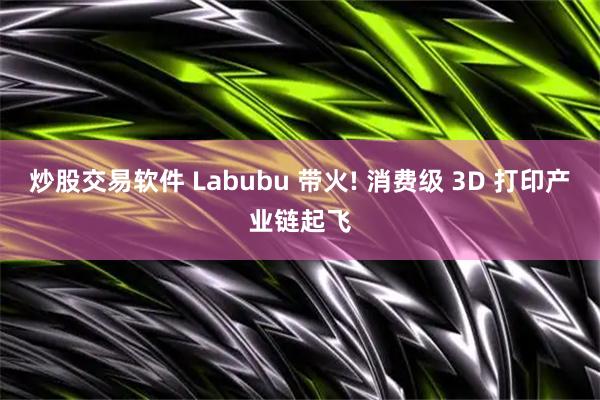 炒股交易软件 Labubu 带火! 消费级 3D 打印产业链起飞