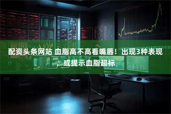 配资头条网站 血脂高不高看嘴唇！出现3种表现，或提示血脂超标